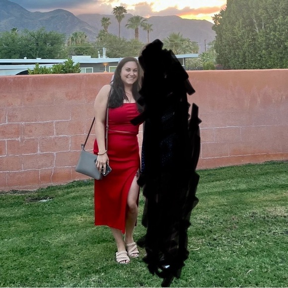 Lulus Ribbed One Shoulder Two Piece Maxi set, worn once! - Picture 3 of 3